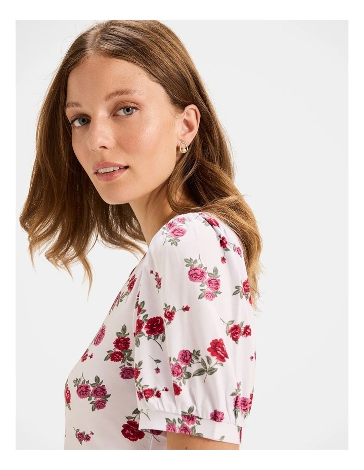Cameo Floral Tee in Ivory image 4