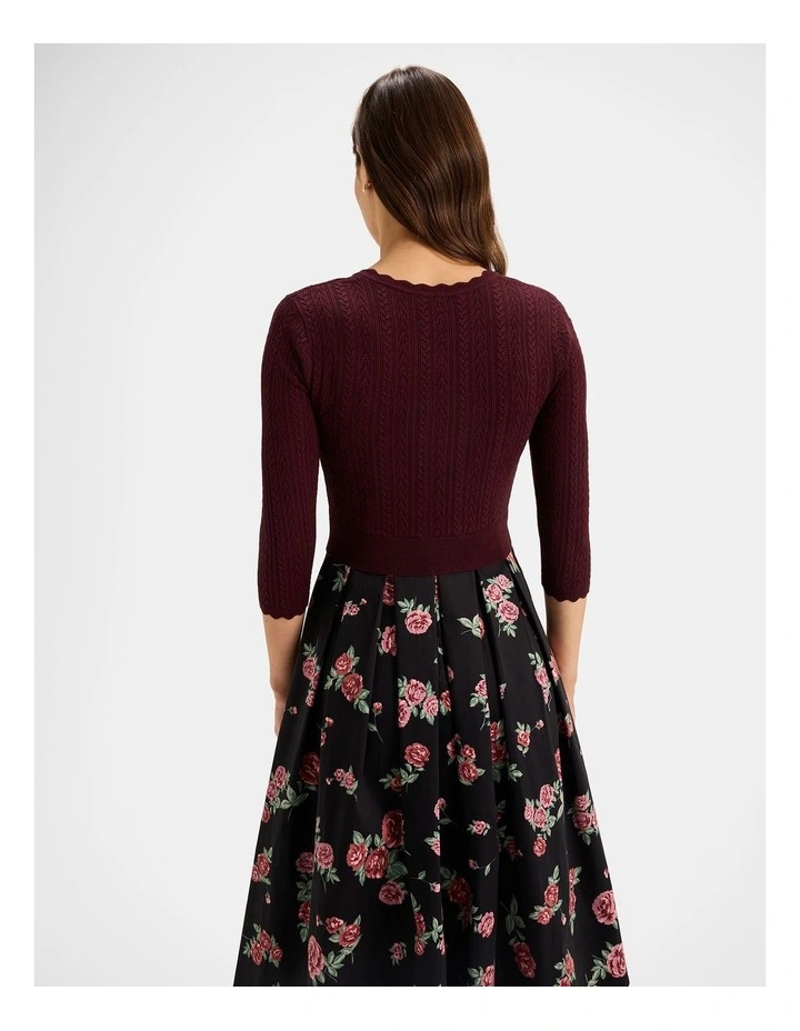 Hazel 3/4 Sleeve Cardigan in Bordeaux image 2