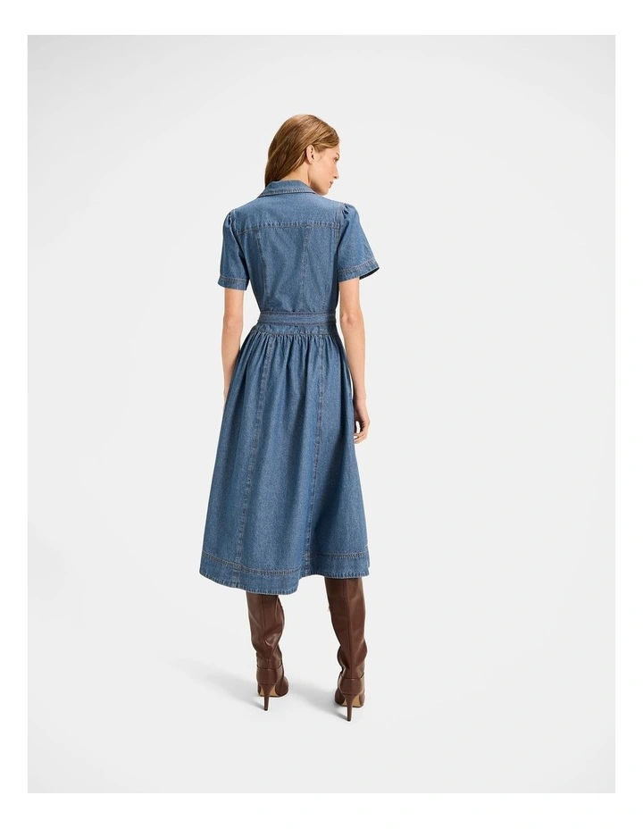 Geneva Shirt Dress in Blue image 2