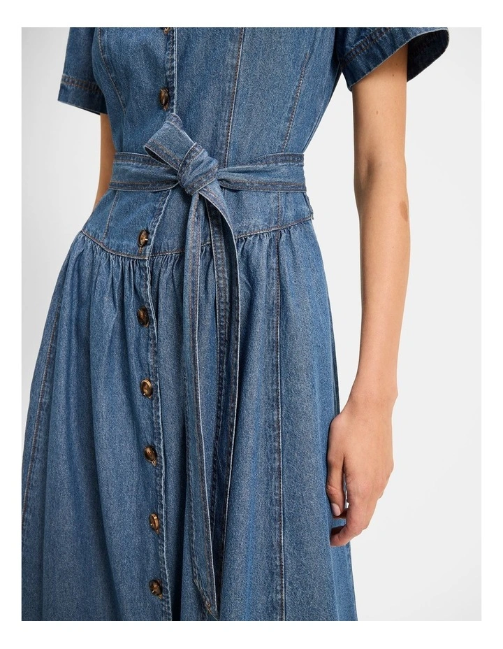 Geneva Shirt Dress in Blue image 3