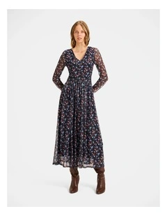 Rosewood Mesh Dress in Navy