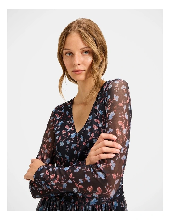 Rosewood Mesh Dress in Navy image 3