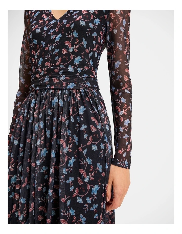 Rosewood Mesh Dress in Navy image 4