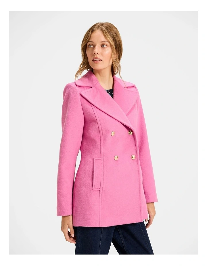 Blaire Peacoat in Fuchsia image 1