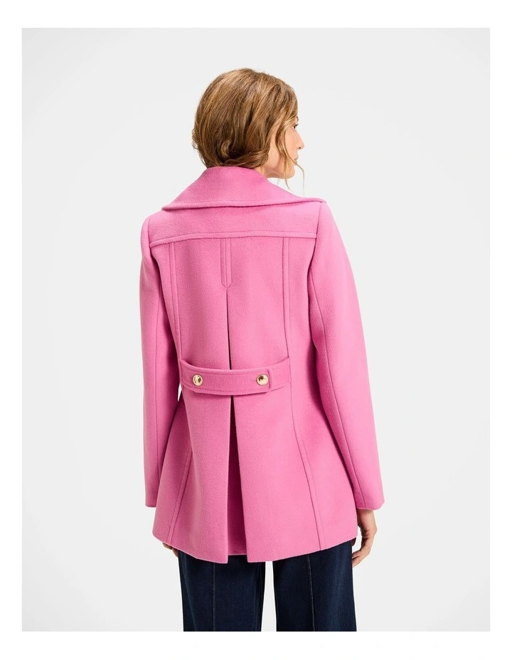 Blaire Peacoat in Fuchsia image 2