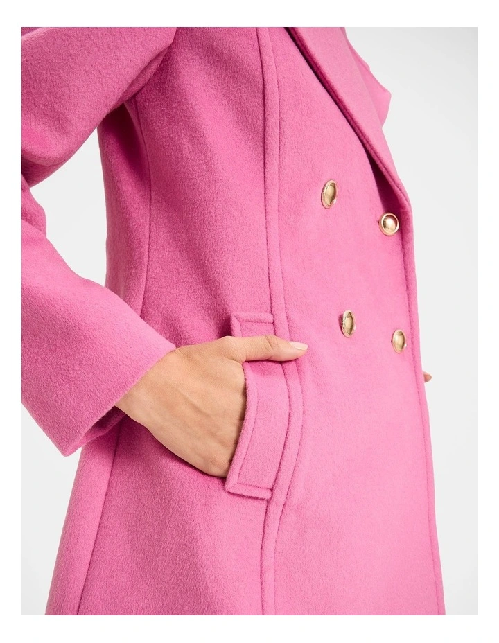 Blaire Peacoat in Fuchsia image 3