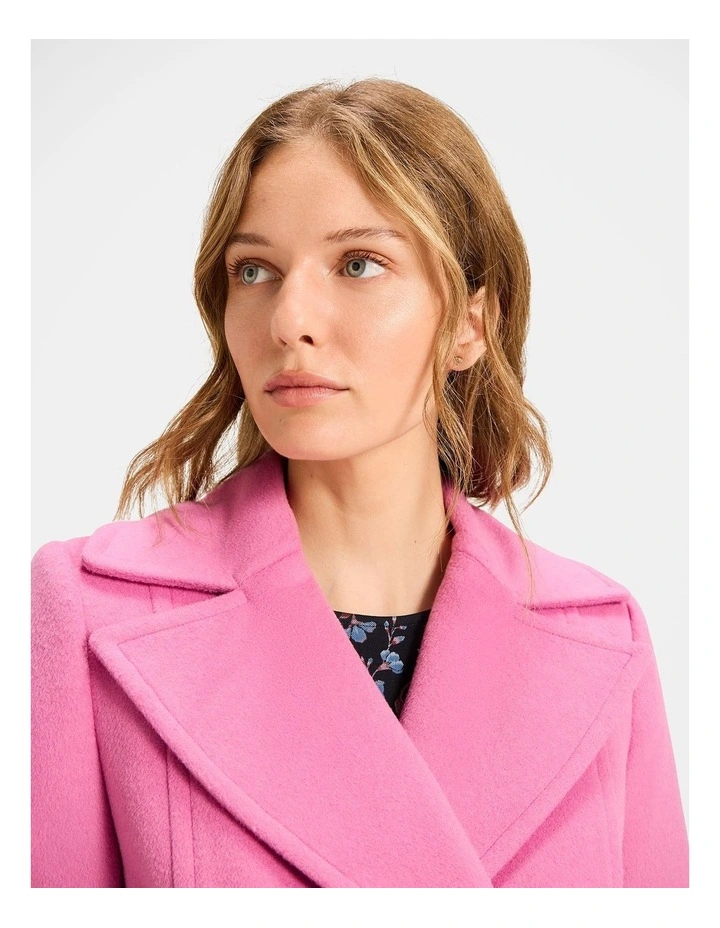 Blaire Peacoat in Fuchsia image 4