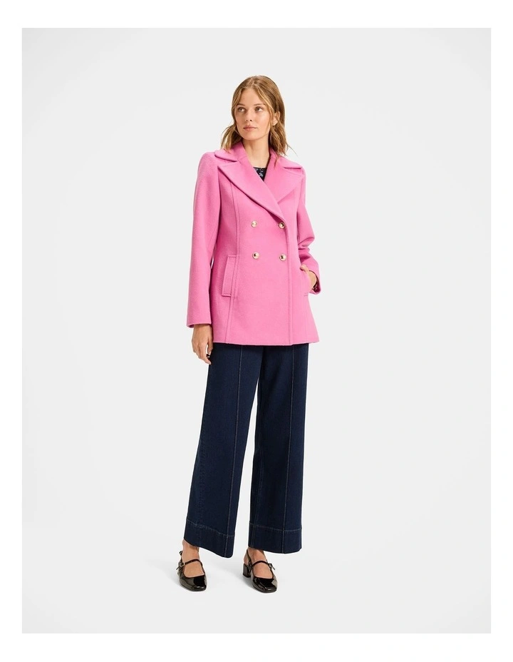 Blaire Peacoat in Fuchsia image 5