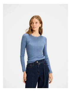 Amara Knit Top in Blue