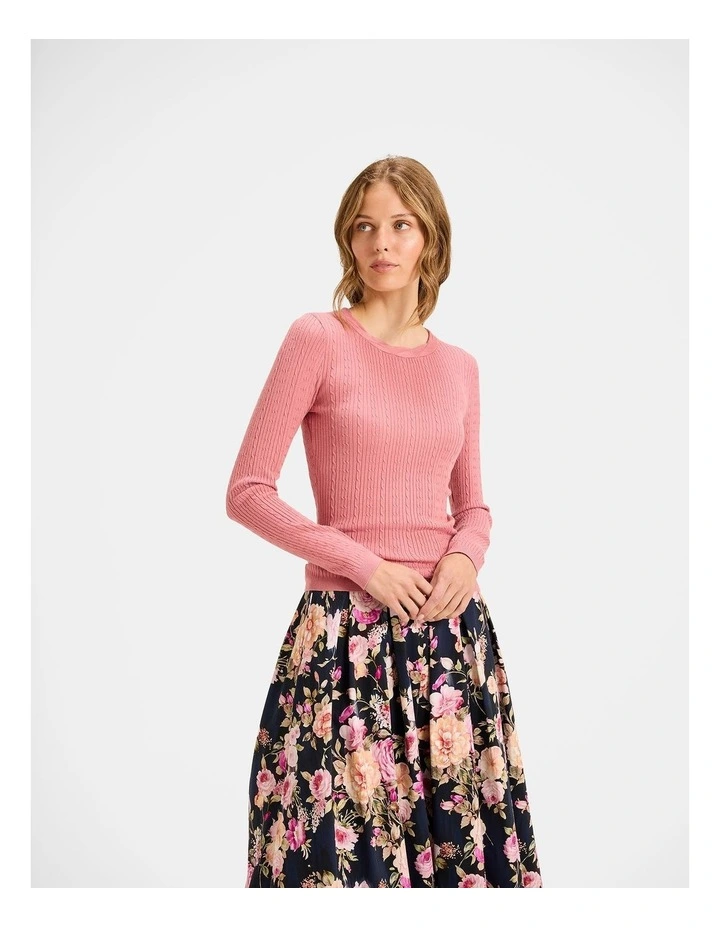 Amara Knit Jumper in Dusty Rose image 1