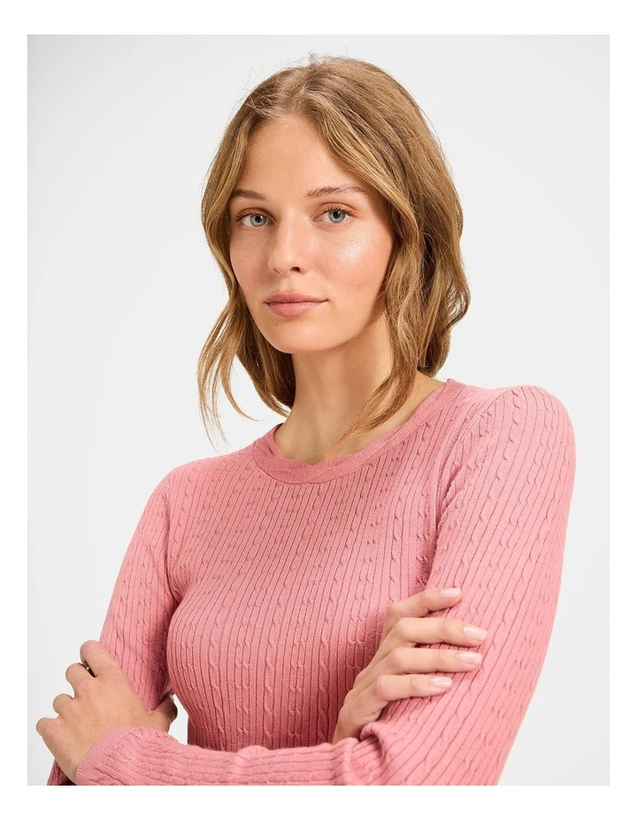 Amara Knit Jumper in Dusty Rose image 3