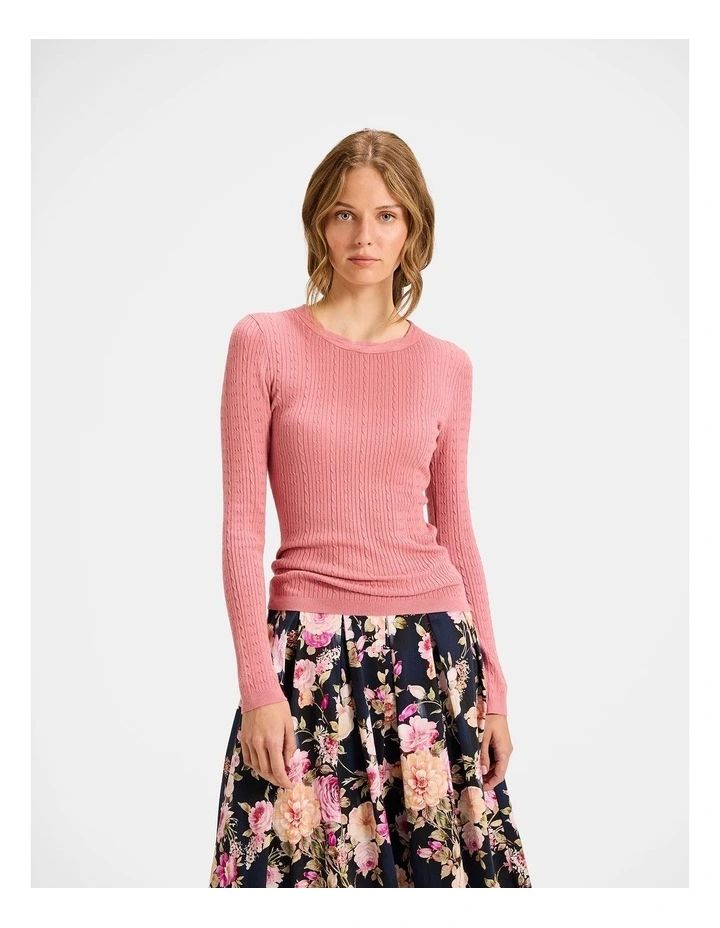 Amara Knit Jumper in Dusty Rose image 4