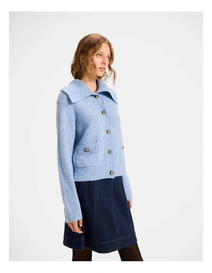 Sterling Knit Jacket in Blue image 3
