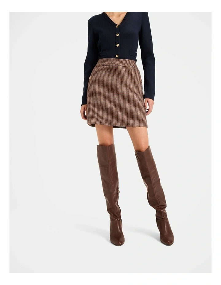 Bergman Check Skirt in Brown image 3