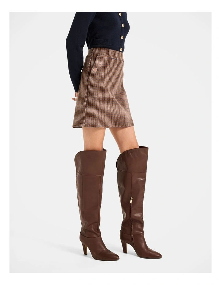 Bergman Check Skirt in Brown image 4