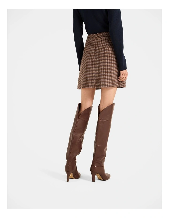 Bergman Check Skirt in Brown image 5