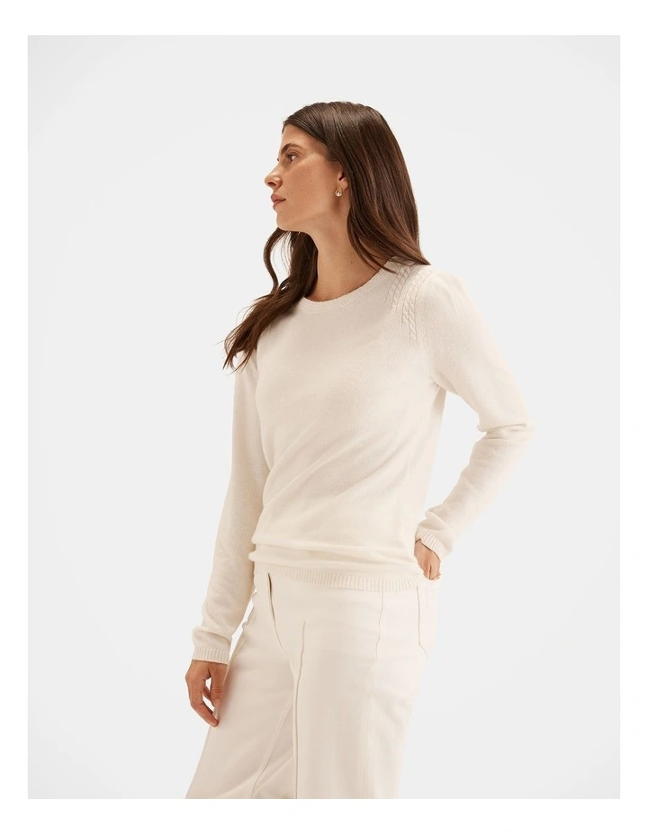 Ayr Jumper in Ivory image 4