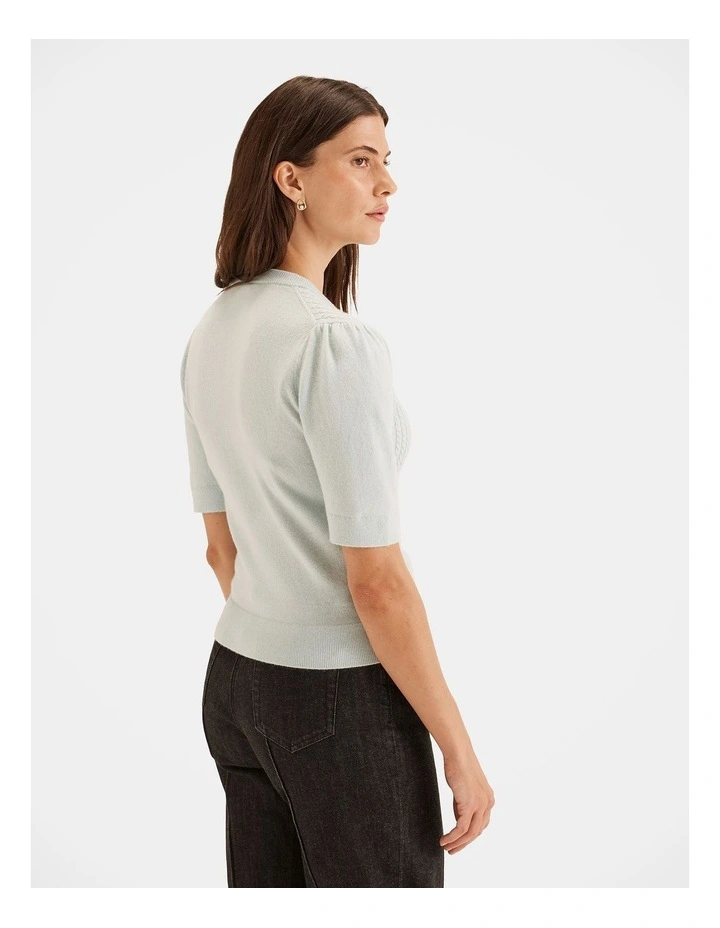 Tahny Knit Top in Ice Blue image 2