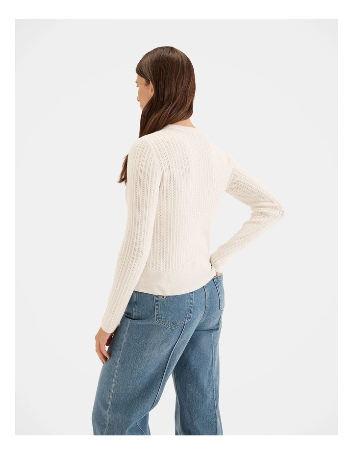 Abigail Cardigan in Ivory image 2