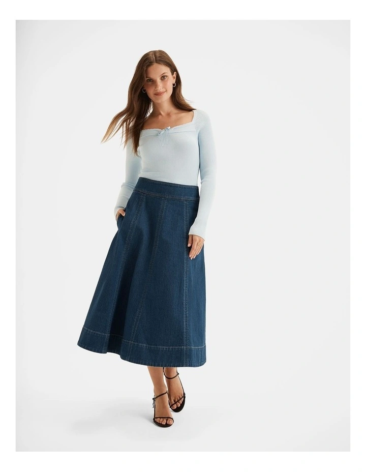 Isla Denim Midi Skirt image 3