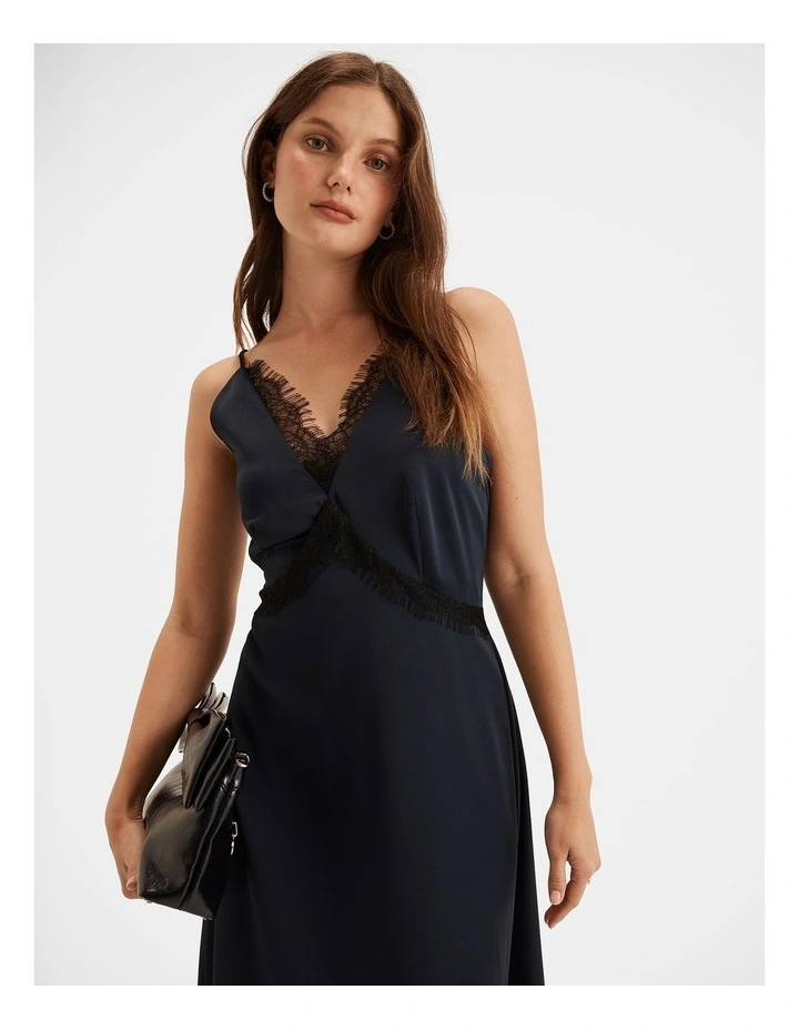 Evelyn Slip Dress in Ink image 3