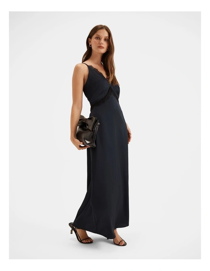 Evelyn Slip Dress in Ink image 4