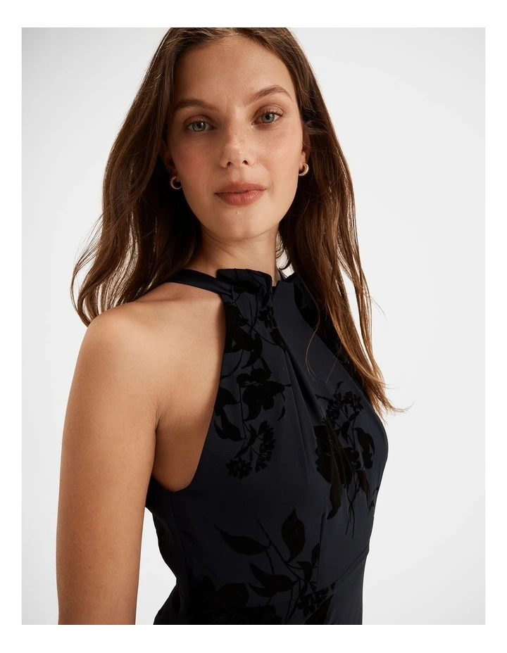 Felicity Halter Neck Gown in Navy image 4