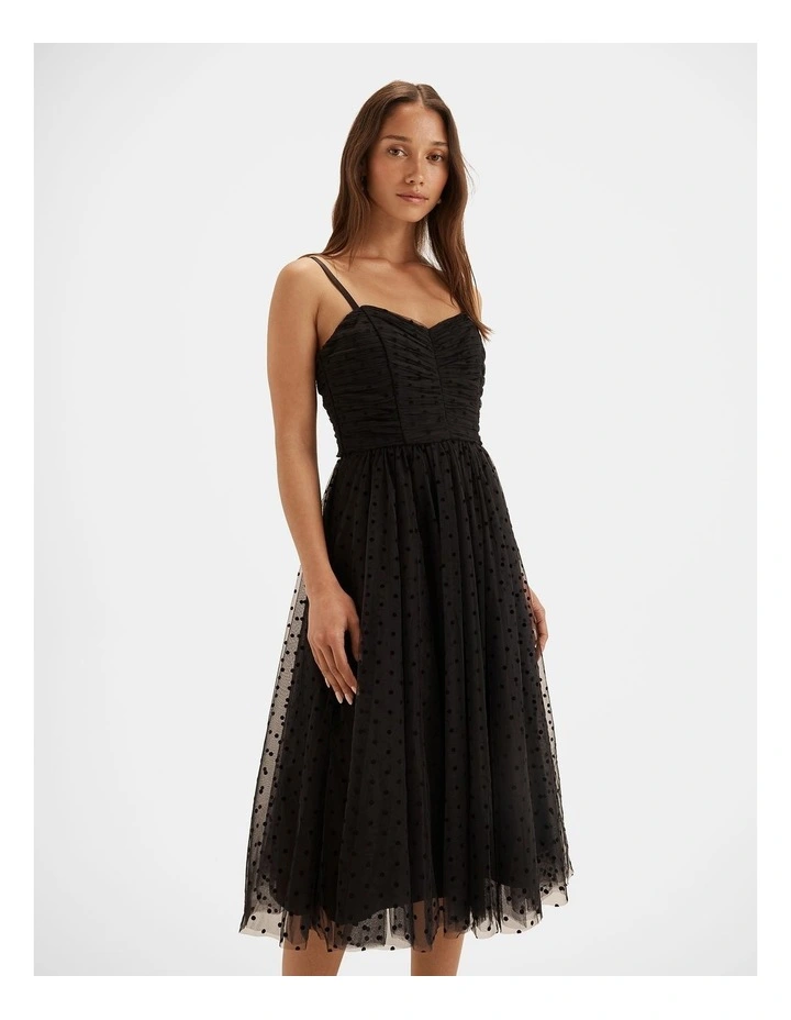 Audrey Black Midi Dress image 1