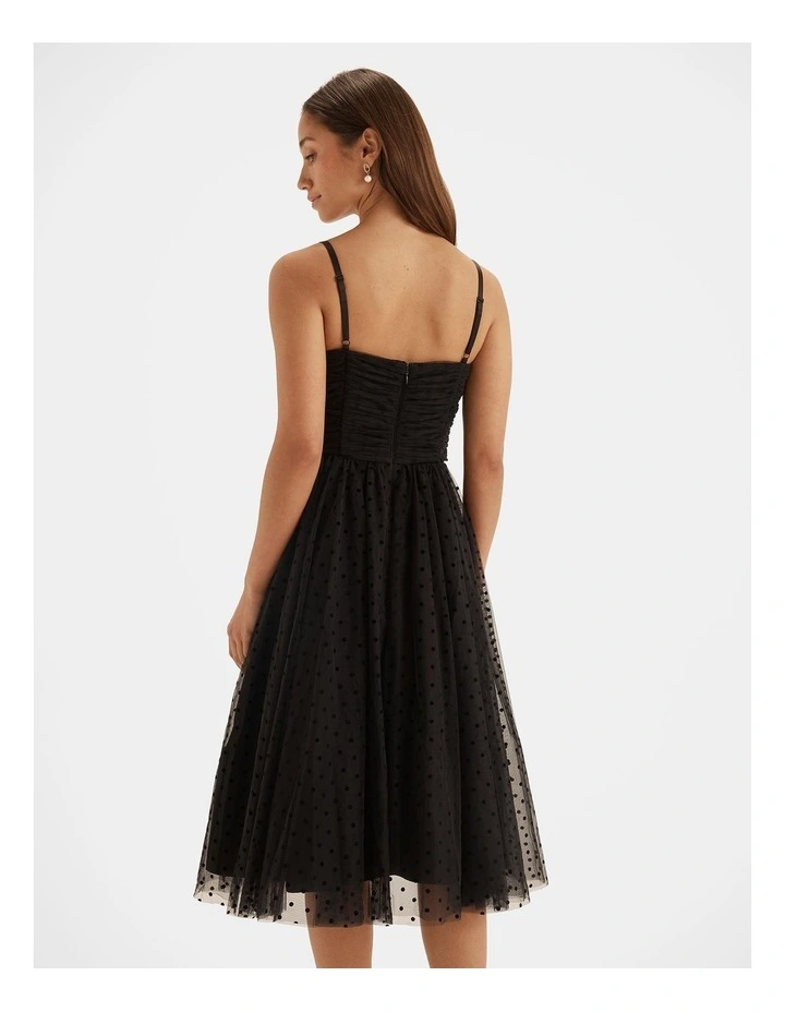 Audrey Black Midi Dress image 2