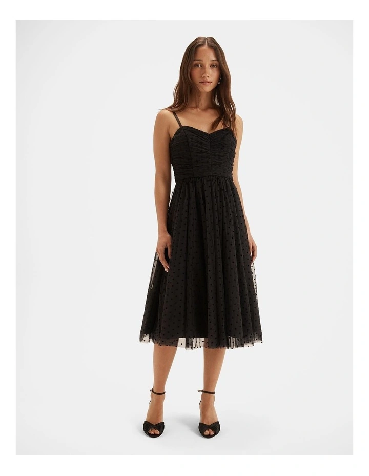 Audrey Black Midi Dress image 4