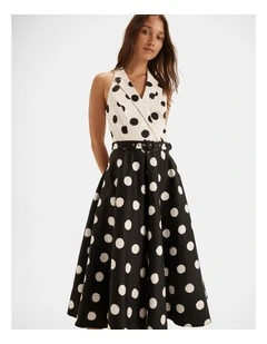 Sprtiz Poka Dot Halter Dress
