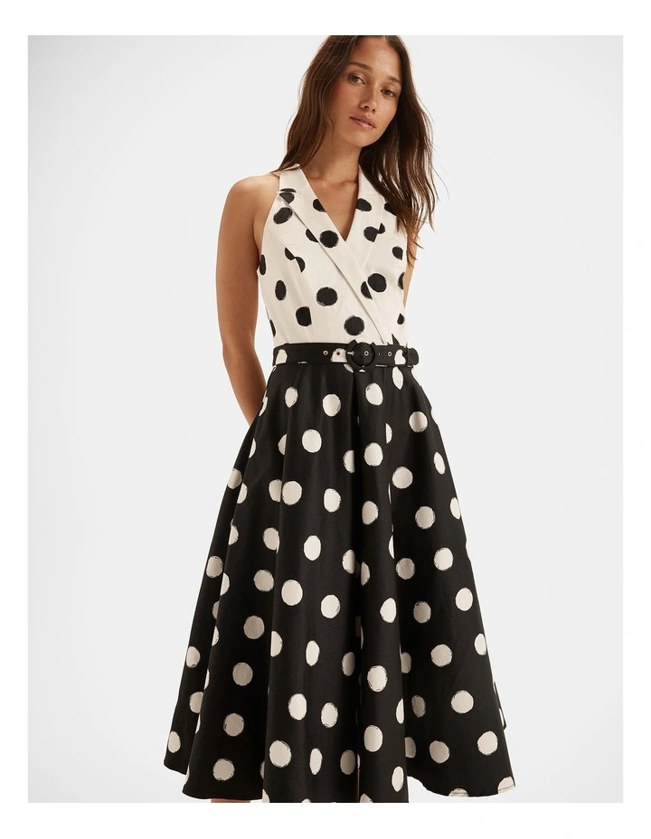 Sprtiz Poka Dot Halter Dress image 1