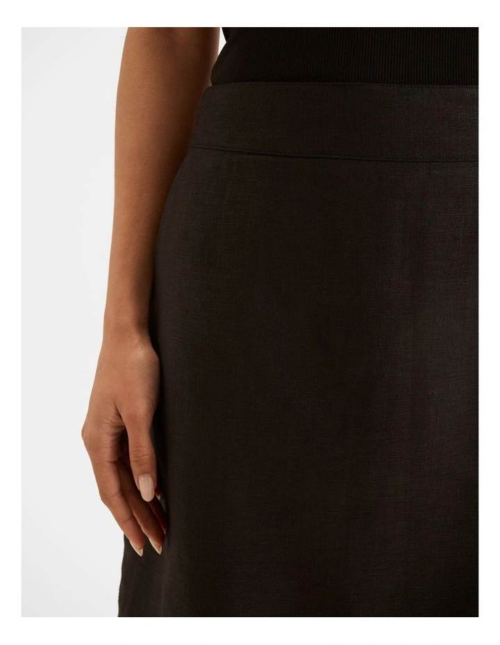Mia Black Linen Mini Skirt image 6