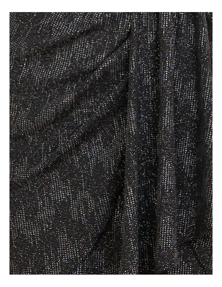 Xiana V-neck Mini Dress in Black image 6