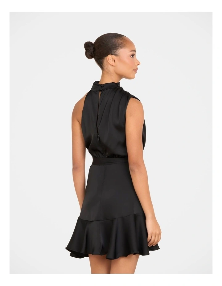 Bebe Cowl Neck Mini Dress in Black image 2