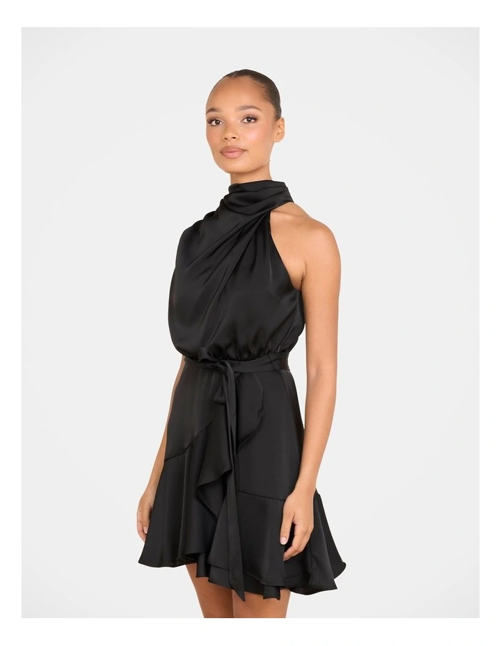 Bebe Cowl Neck Mini Dress in Black image 3