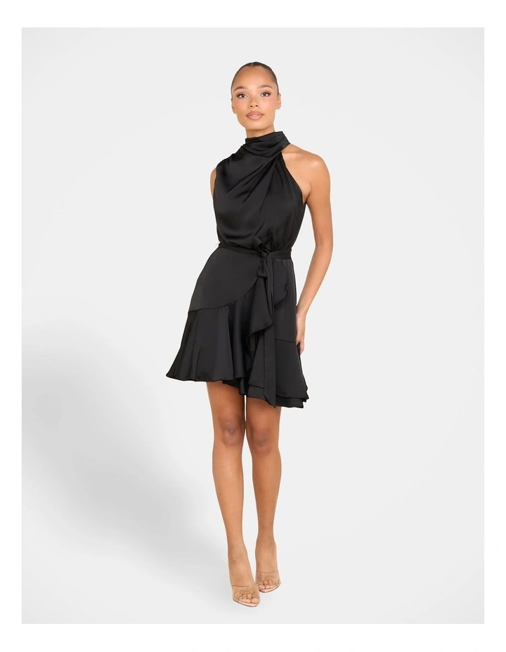 Bebe Cowl Neck Mini Dress in Black image 5