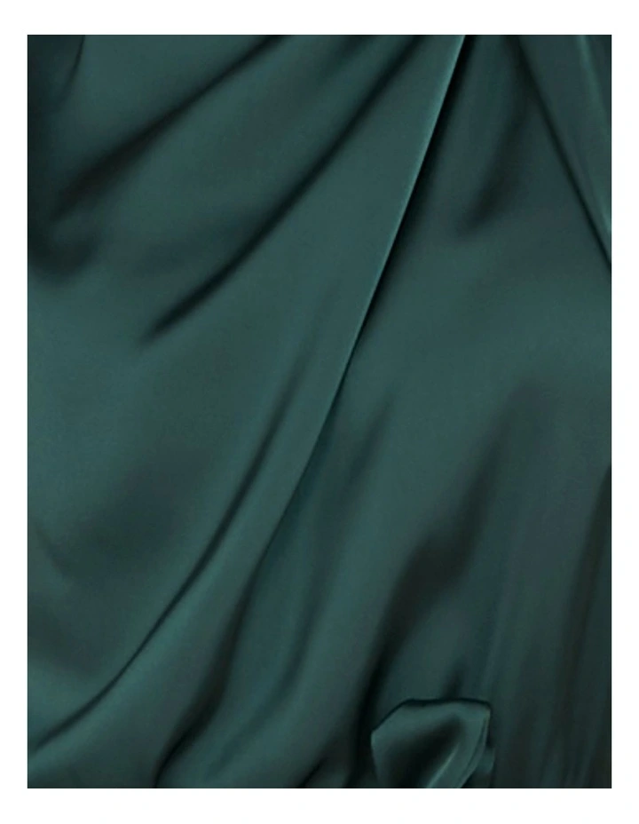 Bebe Cowl Neck Mini Dress in Green image 6