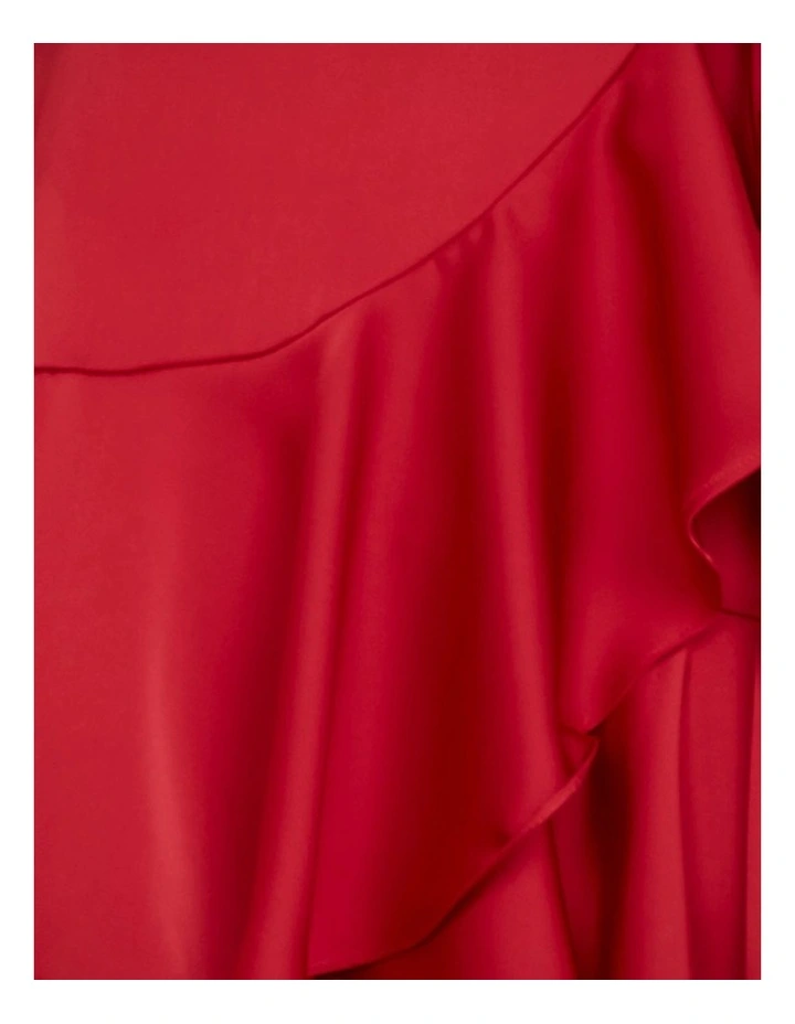 Bebe Cowl Neck Mini Dress in Red image 6