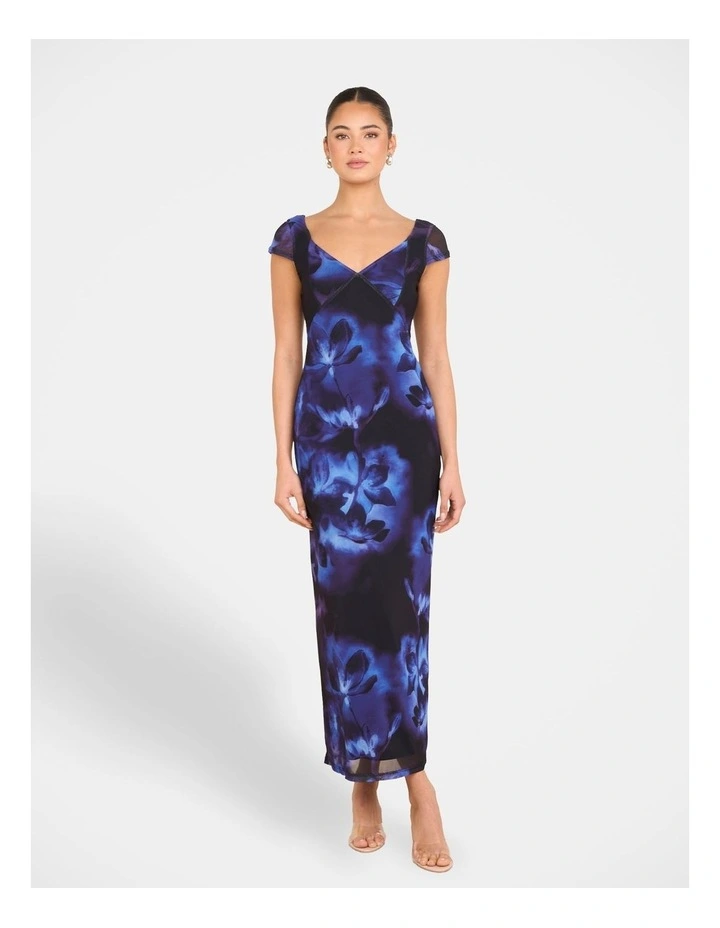 Xavier Cap Sleeve Maxi Dress in Multi image 1