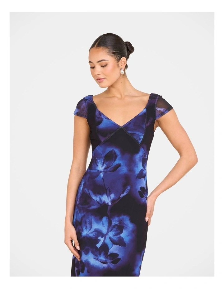 Xavier Cap Sleeve Maxi Dress in Multi image 4