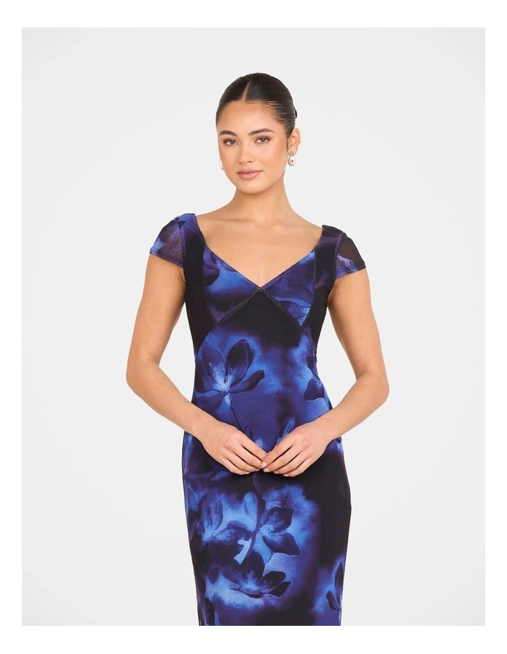 Xavier Cap Sleeve Maxi Dress in Multi image 5