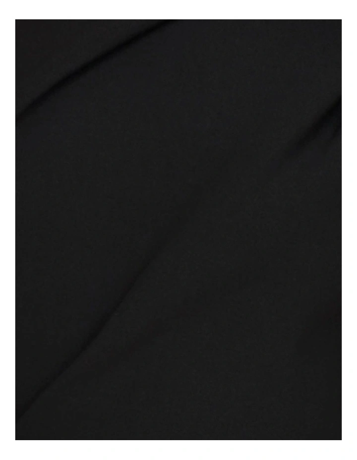 Elise Asymmetric Midi Dress in Black image 6