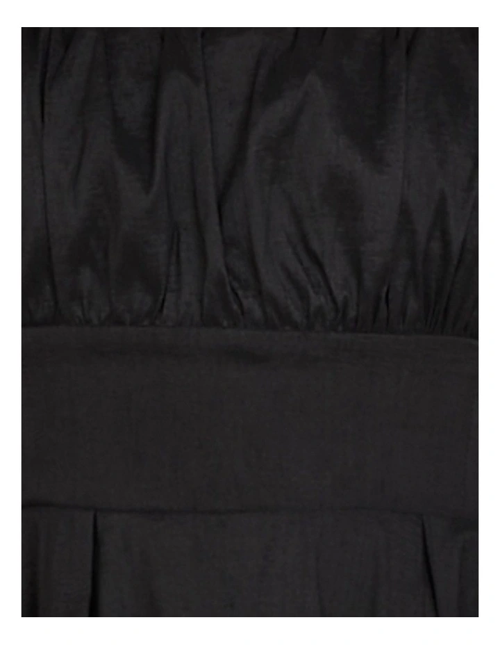 Jeanette A-line Midi Dress in Black image 6