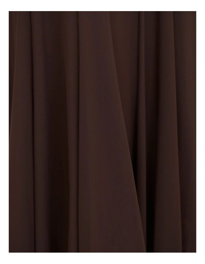 Cassidy Godet Mesh Gown in Brown image 6