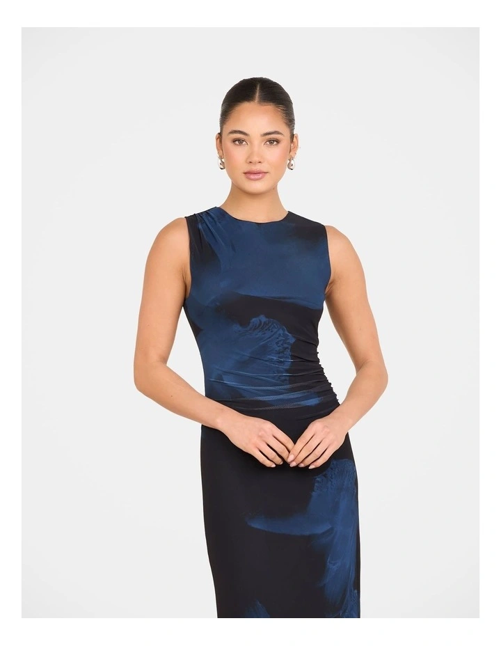Ilka High Neck Maxi Dress in Multi image 5