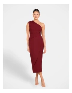 Reese One Shoulder Dress in Red