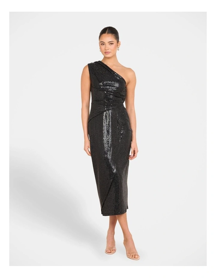 Ziino One Shoulder Dress in Black image 1