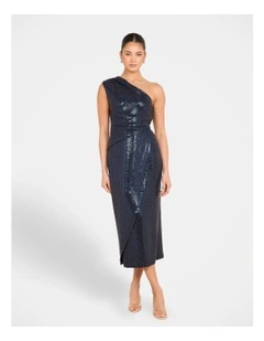 Ziino One Shoulder Dress in Blue