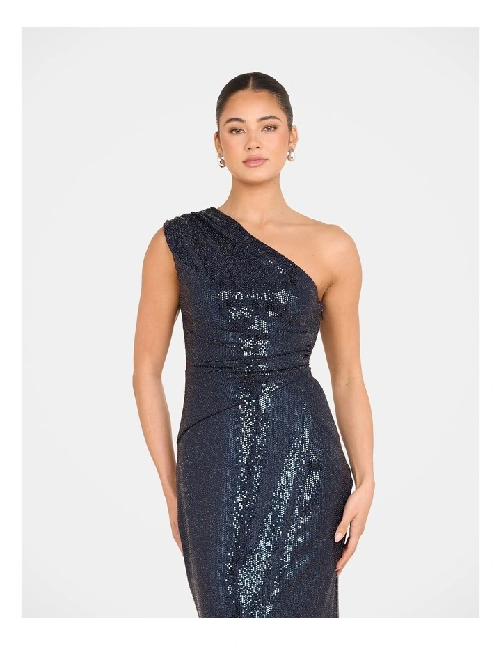 Ziino One Shoulder Dress in Blue image 5